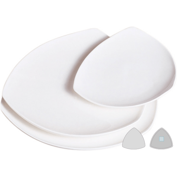 White Porcelain Triangle Plates